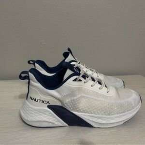 Nautica White and Navy Athletic Shoes
